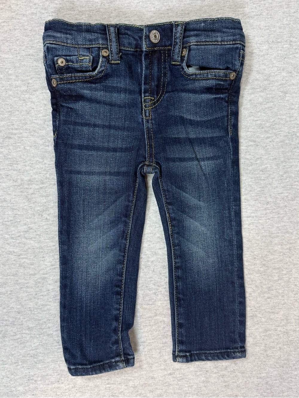 7 For All Mankind The Slim Crop Denim Jeans Dark Indigo - Size 2T